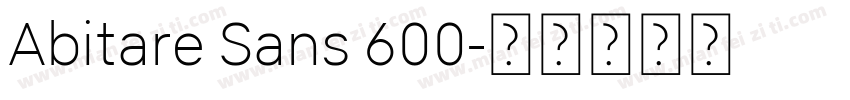 Abitare Sans 600字体转换